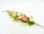 Pink/white egg pick with flowers