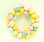 Color egg wreath