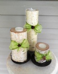 white birch candl holder